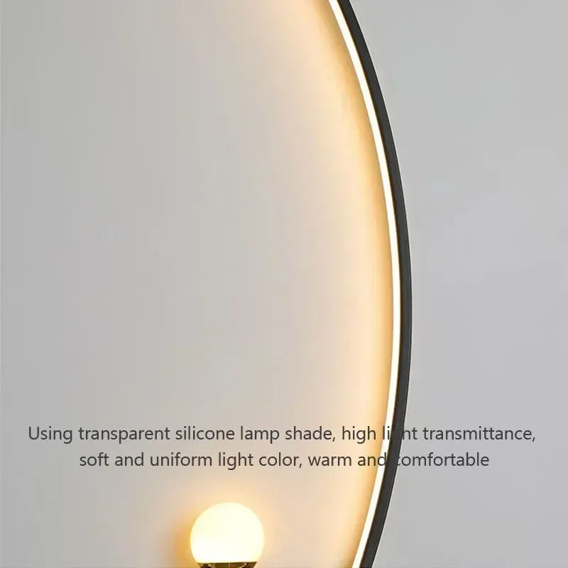 Modern LED Wall Lamp – 53cm Minimalist Design with Remote Control & Dimmable Light