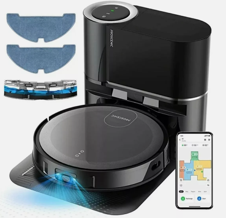 Laser Robot Vacuum Cleaner & Mop - 4000Pa Suction, Precision Mapping, Self-Charging, WiFi/App Control, Smart Navigation - Ideal for Pet Hair & Carpets BRANDED