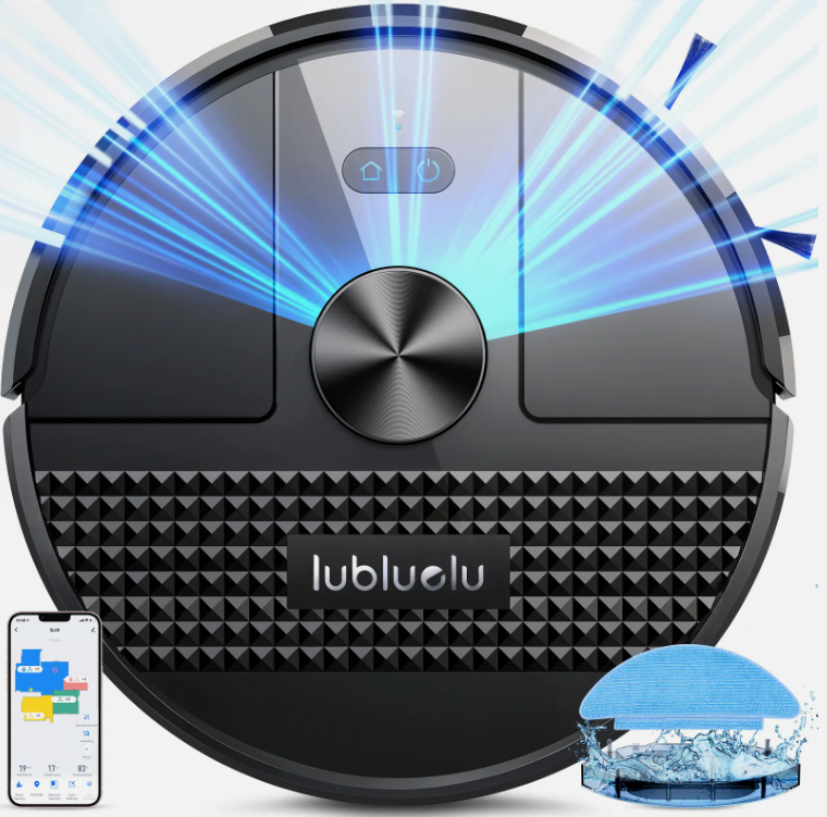 Laser Robot Vacuum Cleaner & Mop - 4000Pa Suction, Precision Mapping, Self-Charging, WiFi/App Control, Smart Navigation - Ideal for Pet Hair & Carpets BRANDED