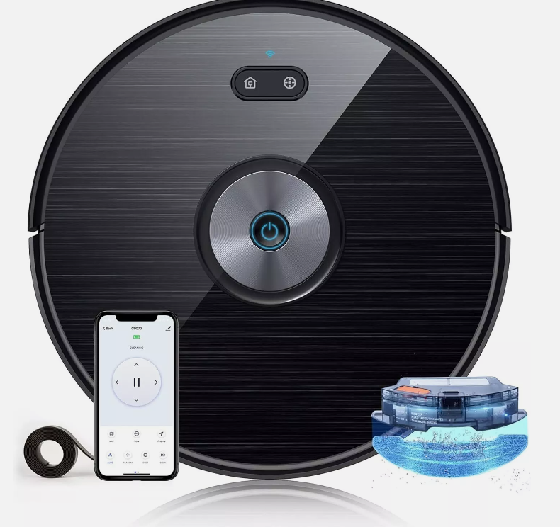 Laser Robot Vacuum Cleaner & Mop - 4000Pa Suction, Precision Mapping, Self-Charging, WiFi/App Control, Smart Navigation - Ideal for Pet Hair & Carpets BRANDED