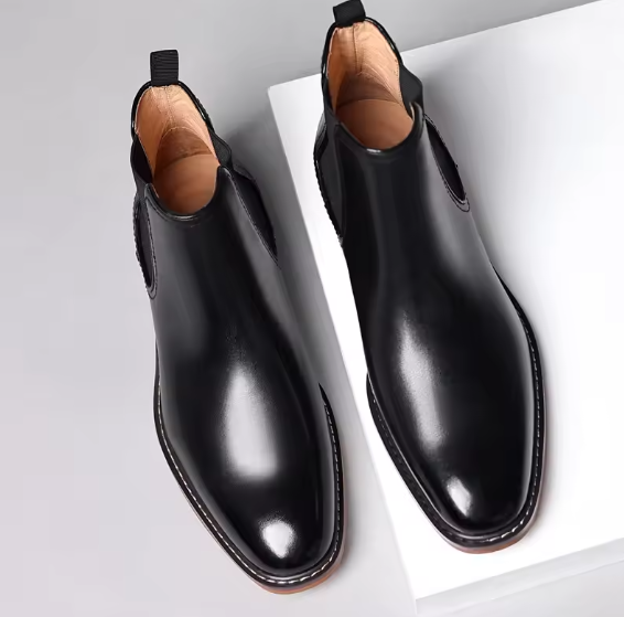 Handmade Men's Genuine Cow Leather Chelsea Boots – Formal Dress & Business Party Shoes | Spring/Autumn Classic She Era