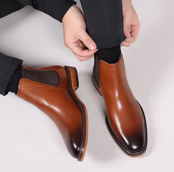 Handmade Men's Genuine Cow Leather Chelsea Boots – Formal Dress & Business Party Shoes | Spring/Autumn Classic She Era