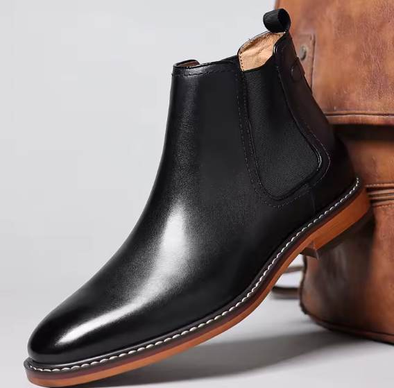 Handmade Men's Genuine Cow Leather Chelsea Boots – Formal Dress & Business Party Shoes | Spring/Autumn Classic She Era