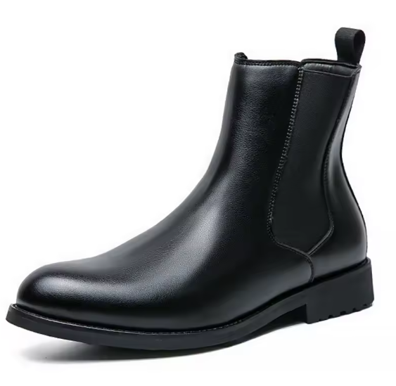 Luxury British Style Men’s Chelsea Boots – Split Leather Dress Shoes for Business, Wedding & Formal Events | Waterproof, Handmade BRANDED