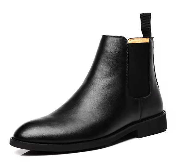 Men’s Classic Genuine Leather Chelsea Boots – Retro British Style Ankle Boots | High-Top Winter Slip-On Shoes Be-Better