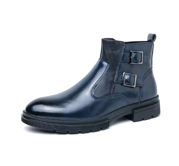 Men's Italian Designer Chelsea Boots – Split Leather Retro Ankle Boots with Zipper | Business & Casual Style Kentello Shoes