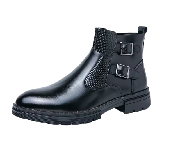 Men's Italian Designer Chelsea Boots – Split Leather Retro Ankle Boots with Zipper | Business & Casual Style Kentello Shoes