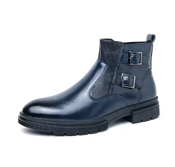 Men's Italian Designer Chelsea Boots – Split Leather Retro Ankle Boots with Zipper | Business & Casual Style Kentello Shoes