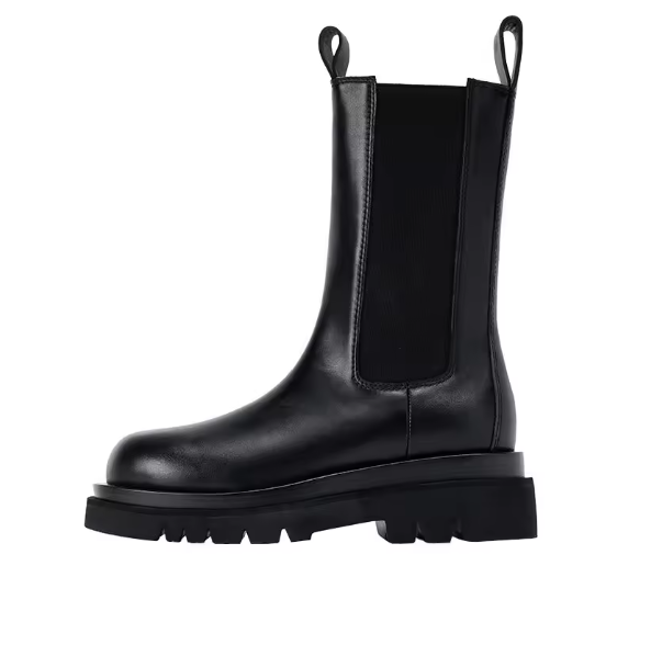 Mona Mid-Calf Chelsea Boots for Women – Waterproof Platform British Style Round Toe Autumn/Spring Boots BRANDED