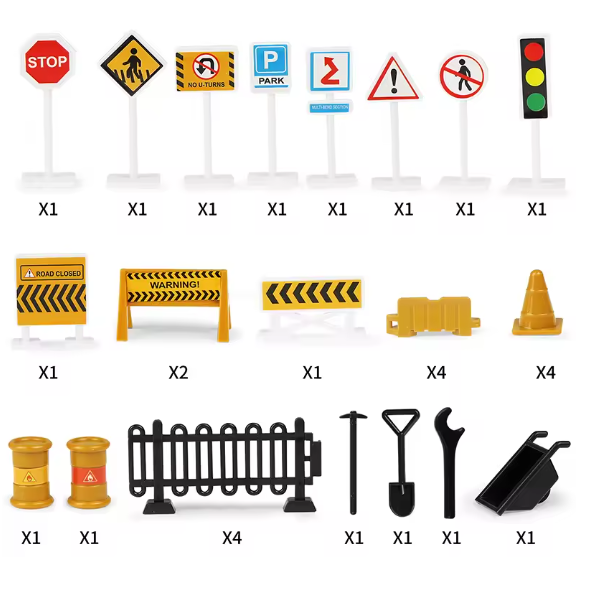 10-in-1 Construction Truck Toy Set with Storage Carrier β Die-Cast Vehicle Transporter with Excavator, Dump Truck, Digger & Backhoe | Educational STEM Play Gift for Kids BRANDED