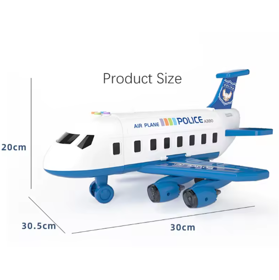 Kids Large Inertia Passenger Plane Toy – Music & Light Simulation Aircraft, Diecast Airliner Model for Children’s Gift, Ages 4-12 BRANDED