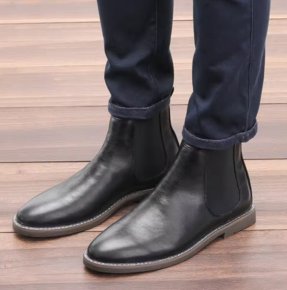 Men’s Chelsea Boots – Stylish Comfortable Leather Ankle Boots, Size 40–46, Classic Fashion Footwear Hecrafted