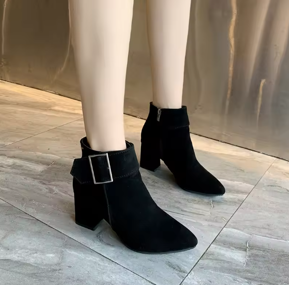 Women’s Vintage Chelsea Ankle Boots – High Heel, Zipper Buckle, Plush Lined, Plus Size 35–43 DynamicDrop Hub
