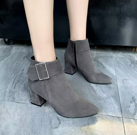 Women’s Vintage Chelsea Ankle Boots – High Heel, Zipper Buckle, Plush Lined, Plus Size 35–43 DynamicDrop Hub