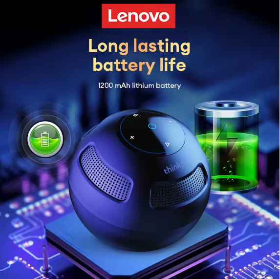 Lenovo TS5 Wireless Bluetooth 5.3 Speaker – Portable Surround Sound Subwoofer | Deep Bass, 3D Audio, Long Battery Life Lenovo