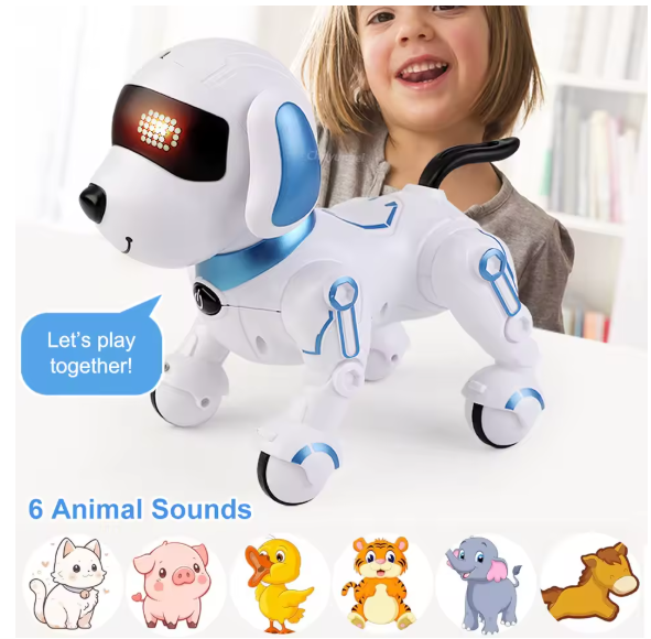 Chriyungel Smart RC Robot Dog – Interactive Programmable Pet Toy with Music, Dance, Touch Response & Learning Features | Educational Gift for Kids (Rechargeable) BRANDED