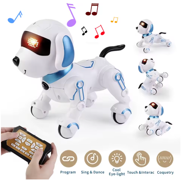 Chriyungel Smart RC Robot Dog – Interactive Programmable Pet Toy with Music, Dance, Touch Response & Learning Features | Educational Gift for Kids (Rechargeable) BRANDED