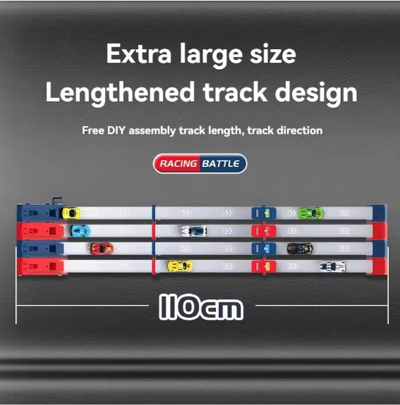 CONUSEA Rail Car Track Racing Set – Catapult Launcher Race Track with Alloy Cars | Creative STEM Playset for Kids | 2 Play Modes, Competitive Racing & Educational Fun BRANDED