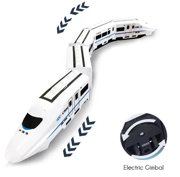 Kids DIY High-Speed Railway Train Toy with Electric Sound & Flashing Lights | 360° Rotating Educational Model Train for Boys & Girls | Perfect Birthday Gift BRANDED