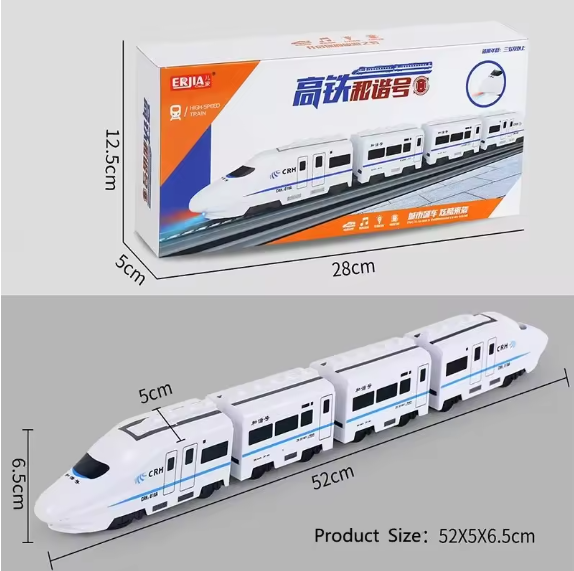 Kids DIY High-Speed Railway Train Toy with Electric Sound & Flashing Lights | 360° Rotating Educational Model Train for Boys & Girls | Perfect Birthday Gift BRANDED