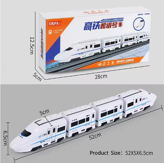Kids DIY High-Speed Railway Train Toy with Electric Sound & Flashing Lights | 360° Rotating Educational Model Train for Boys & Girls | Perfect Birthday Gift BRANDED