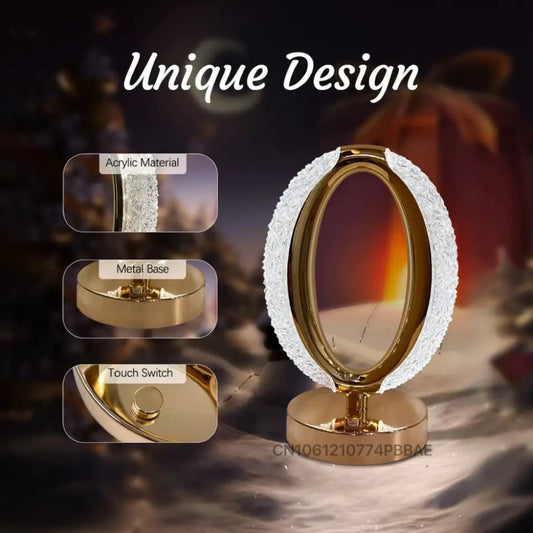 Nordic LED Table Lamp Stepless Dimming USB Charging Touch Switch Home Decoration Bedroom Bedside Living Room Acrylic Desk Lamp