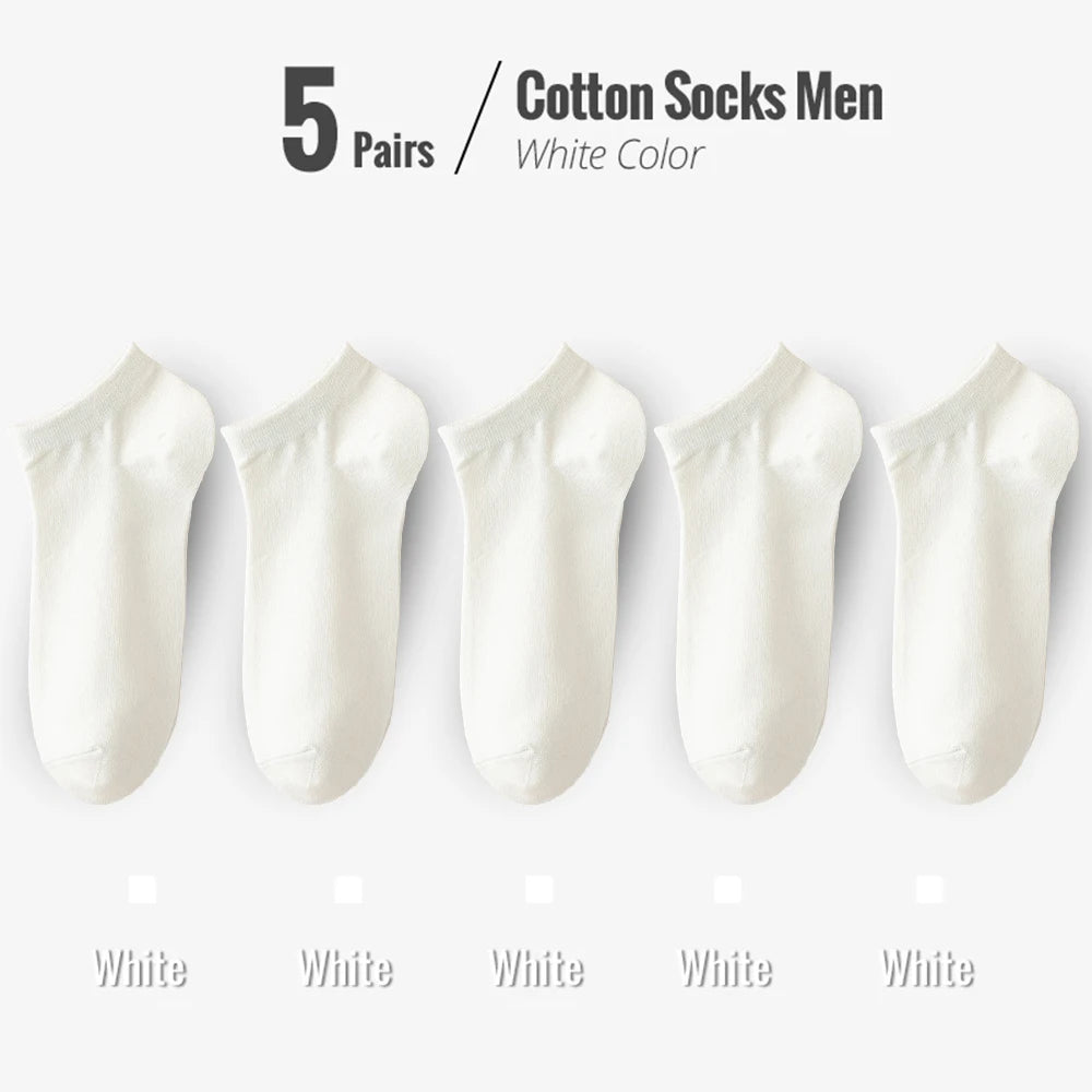 95% Combed Cotton Socks Men Business Dress Short Socks Soft Breathable Spring Summer Colorful Sock for Man 5Pairs/Lot Ankle Sock