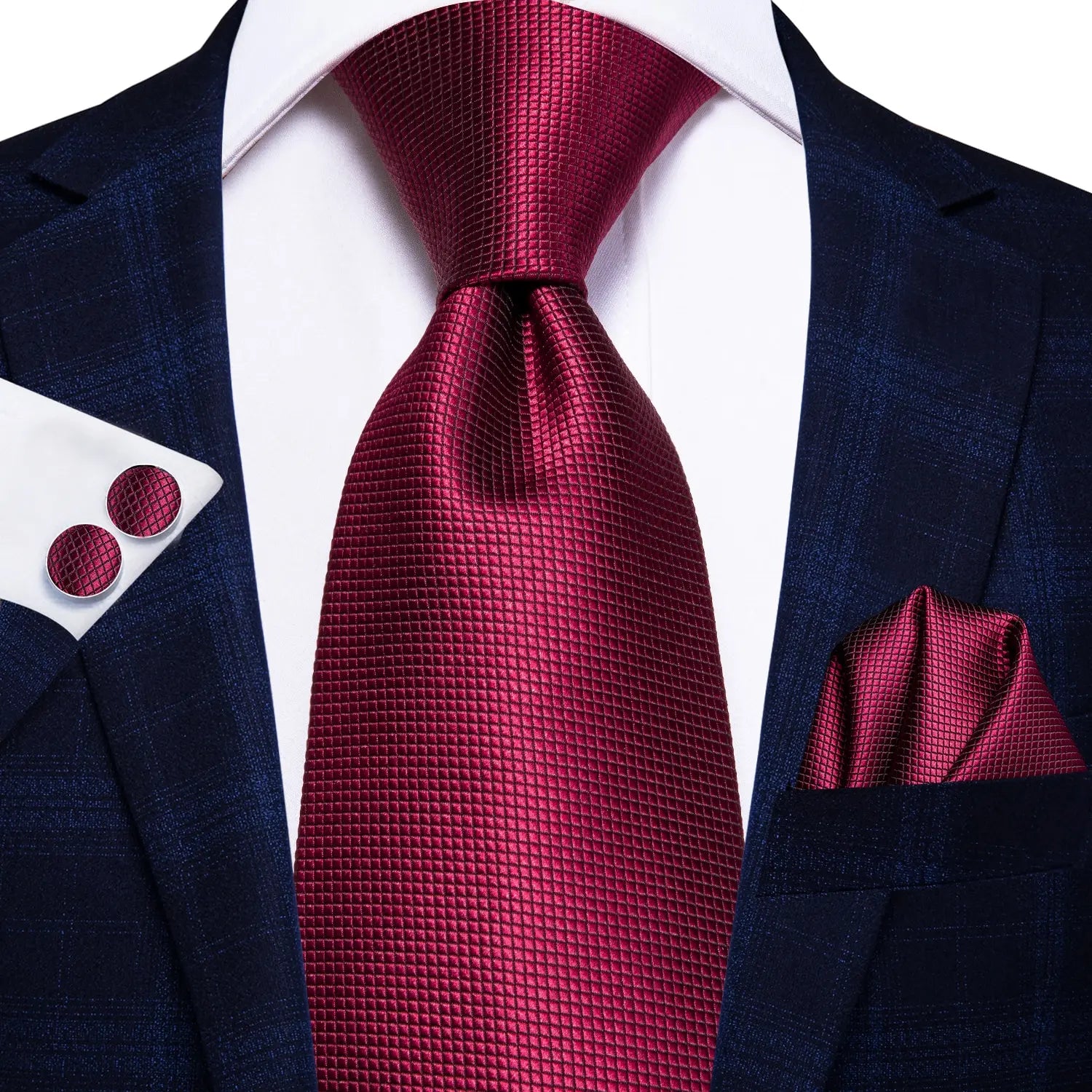 Men’s Elegant Paisley Tie Set – Jacquard Woven Necktie, Pocket Square & Cufflinks for Weddings, Business & Gifts
