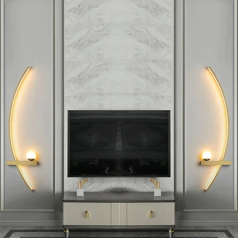 Modern LED Wall Lamp – 53cm Minimalist Design with Remote Control & Dimmable Light