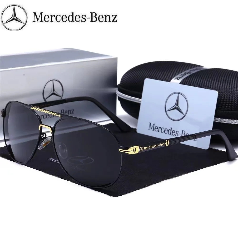 Mercedes-Benz Premium Polarized Sunglasses – UV400, Anti-Glare – Compatible with A/C/E/V/R/S Class, GLA/GLC/GLK/GLS, SLK/ML, Sprinter, Vito