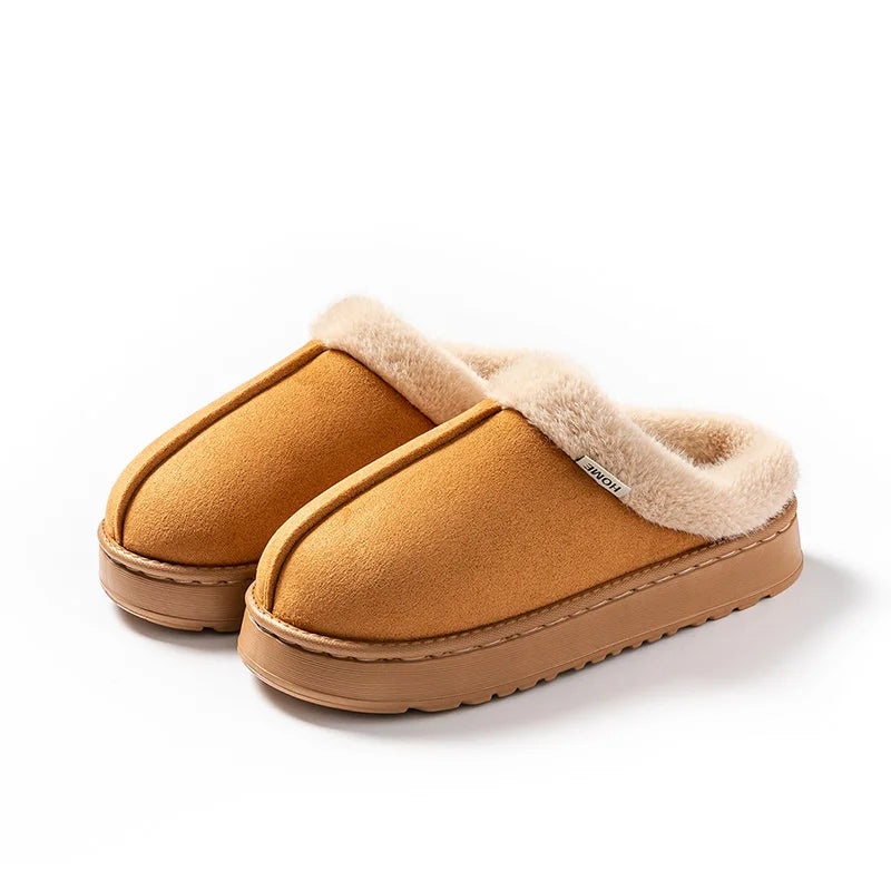 Fashion Women’s Fluffy Slippers – Thick EVA Sole, Anti-Slip & Warm ladies Winter House Slippers