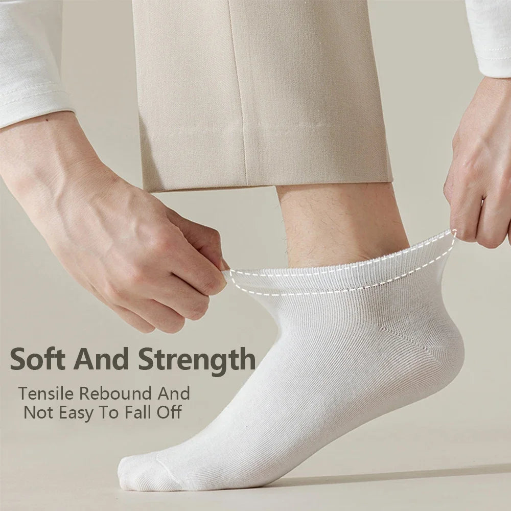 95% Combed Cotton Socks Men Business Dress Short Socks Soft Breathable Spring Summer Colorful Sock for Man 5Pairs/Lot Ankle Sock