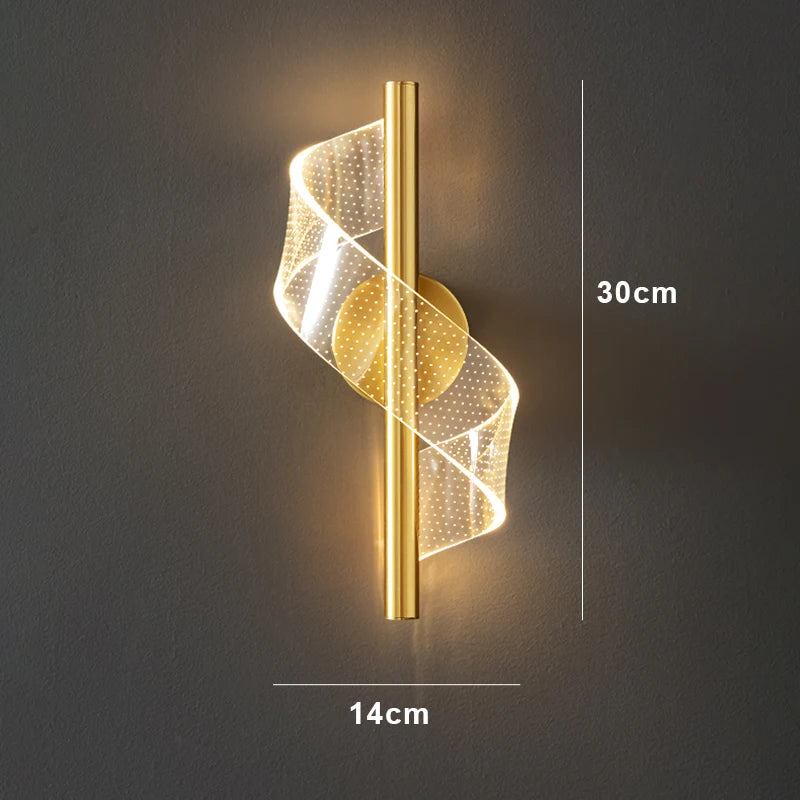 Nordic LED Wall Lamp - Modern Indoor Decorative Sconce for Bedroom, Bedside, Parlor, and Background Wall Lighting