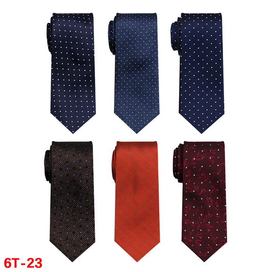 6-Pack Classic Woven Jacquard Men’s Ties – Business & Wedding Necktie Set | Formal Accessories for Workplace or Gift