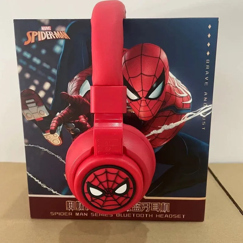 Disney Bluetooth Headphones X3 Spider Man Earphones Bluetooth Foldable HIFI Sound Headsets for Kids Anime Cartoon
