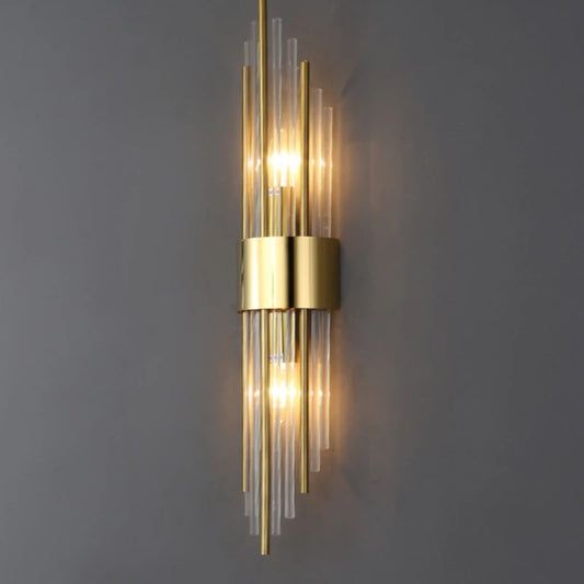 Luxury Crystal Wall Lights Copper Lighting Fixture Bedroom Bedside Lamp Living Room Background Wall Aisle Lamp