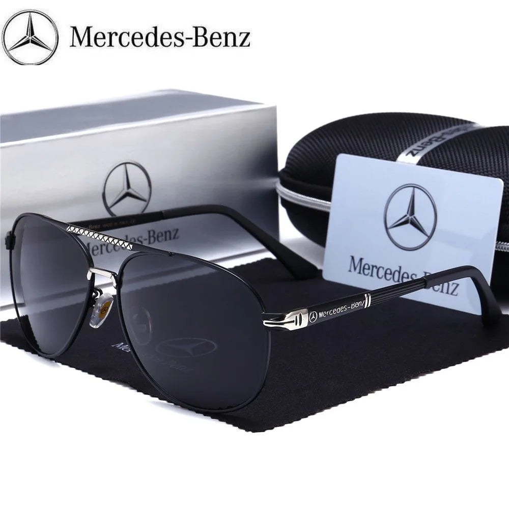 Mercedes-Benz Premium Polarized Sunglasses – UV400, Anti-Glare – Compatible with A/C/E/V/R/S Class, GLA/GLC/GLK/GLS, SLK/ML, Sprinter, Vito