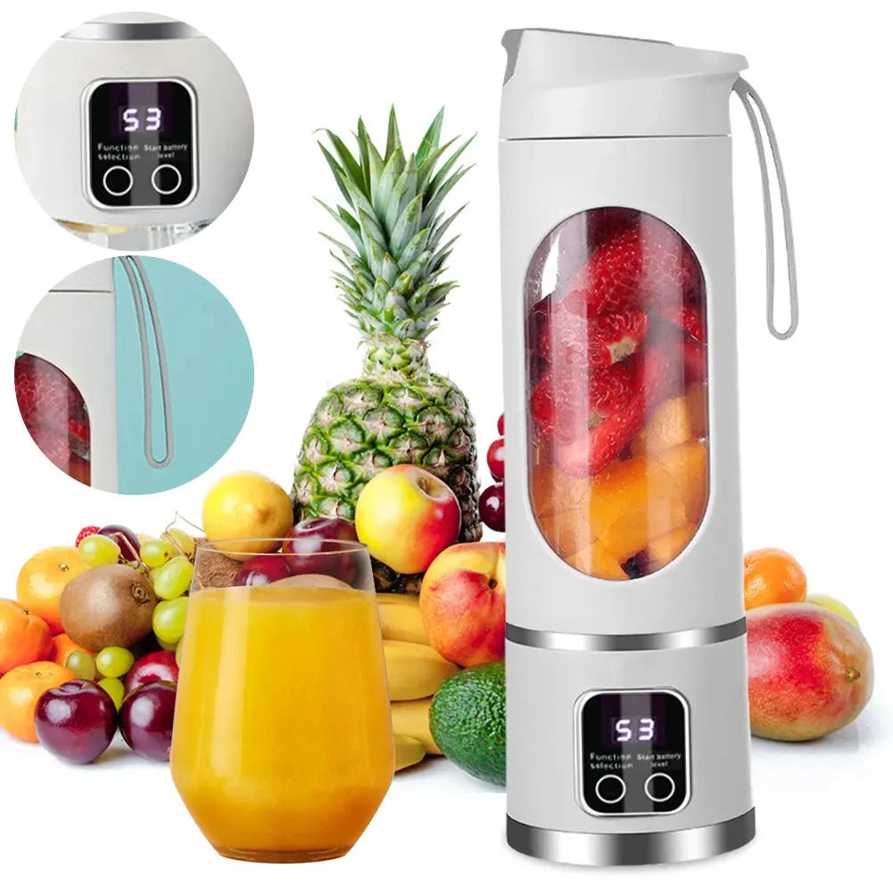 Portable 12-Blade Electric Juicer Cup – The Ultimate On-the-Go Blender