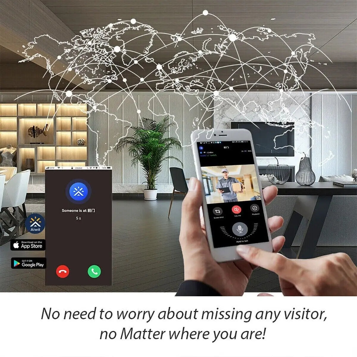 Smart Wireless Wifi Ring Doorbell Security Intercom Video Camera Door Bell - DynamicDrop Hub