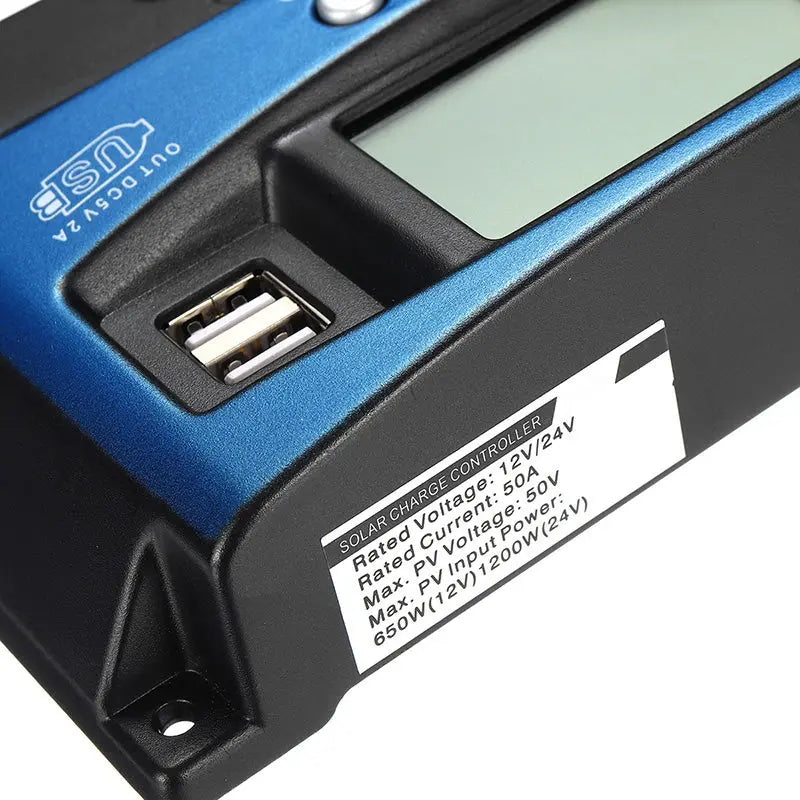 Solar Controller LCD Solar Charge Controller Accuracy Dual USB Solar Panel Battery Regulator - DynamicDrop Hub