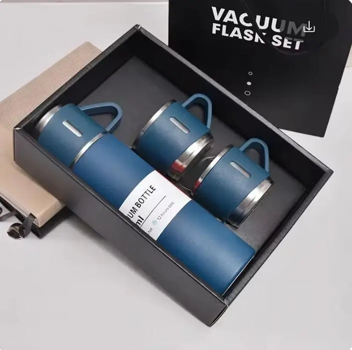 Stainless Steel Vacuum Insulated Thermo Bottle with Cup – Keeps Drinks Hot or Cold for Hours - DynamicDrop Hub