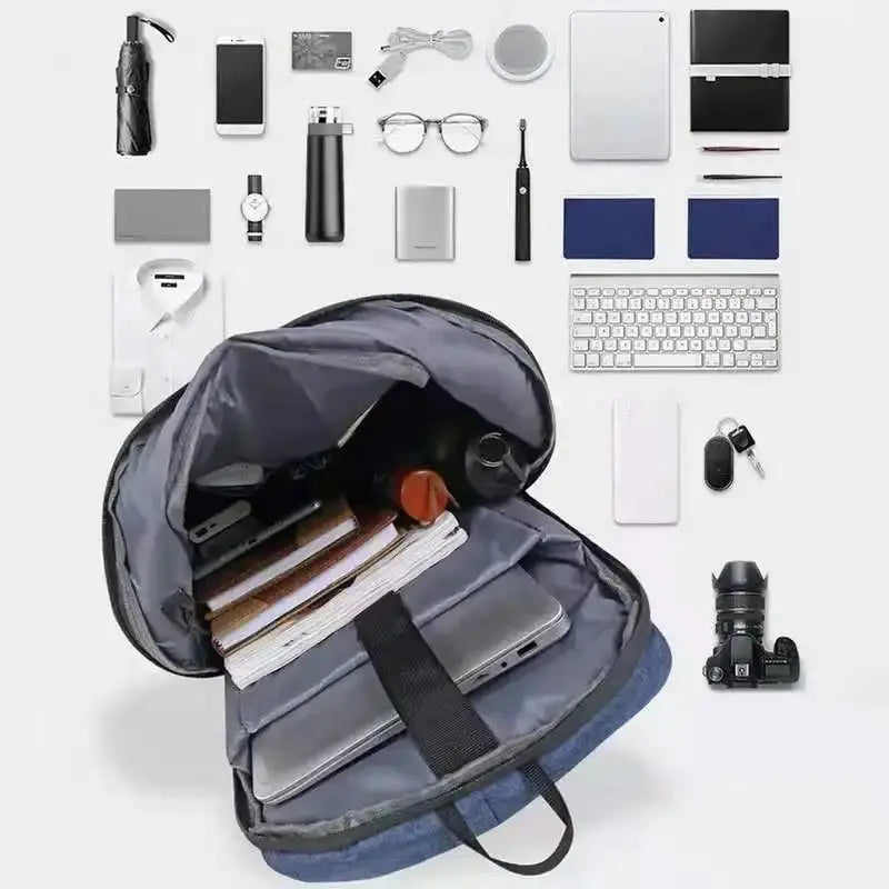 Student and Men Casual Backpack USB Charging Waterproof 15.6 Inch Laptop - DynamicDrop Hub