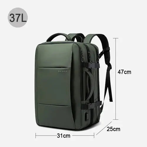 Travel Business Backpack for Men – Expandable, Large Capacity, and Fashionable with USB Charging - DynamicDrop Hub