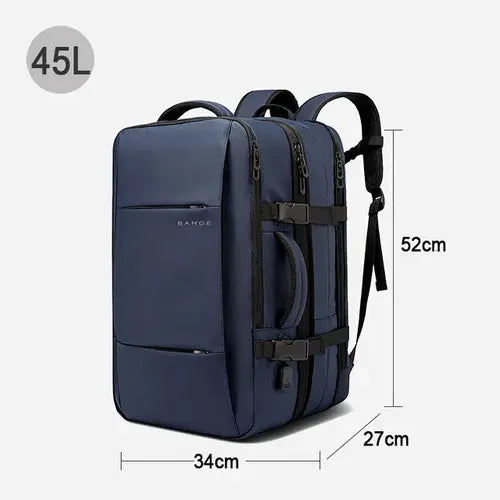 Travel Business Backpack for Men – Expandable, Large Capacity, and Fashionable with USB Charging - DynamicDrop Hub