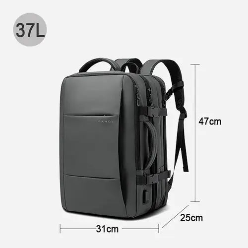 Travel Business Backpack for Men – Expandable, Large Capacity, and Fashionable with USB Charging - DynamicDrop Hub