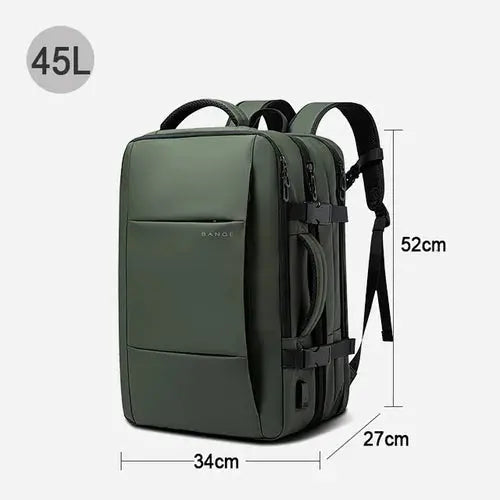 Travel Business Backpack for Men – Expandable, Large Capacity, and Fashionable with USB Charging - DynamicDrop Hub