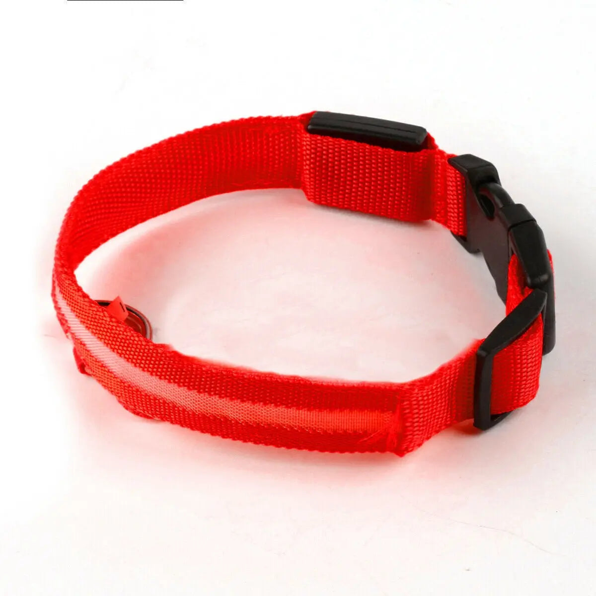 USB Rechargeable LED Pet Dog Collar Flashing Luminous Safety Light up Nylon UK - DynamicDrop Hub