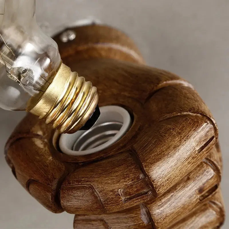 Vintage Wood Hand Model Wall Lamps Loft Foyer Resin Wall Lights for Restaurant Study Dining Room Bar Coffee Shop Lights - DynamicDrop Hub