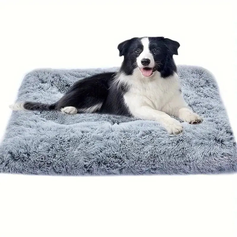 Warm Plush Dog Bed Mat Washable Calming Cushion for Pet Puppy for Large Dog Cat - DynamicDrop Hub