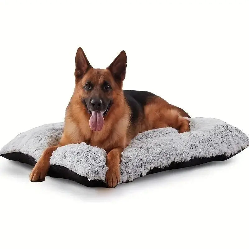 Warm Plush Dog Bed Mat Washable Calming Cushion for Pet Puppy for Large Dog Cat - DynamicDrop Hub
